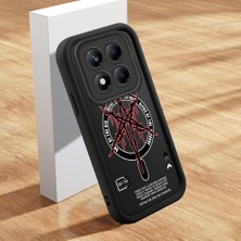HONTINGA Xiaomi Redmi Note 14 Pro Plus ile Uyumlu Kılıfı Düşüme Önleyici Basitlik Anti Düşme Kamera Korumali Şirin Streetwear Siyah Desen Yumuşak Silikon Telefon Kılıfı Kadın ve Erkek Için Uygundur K2-0466