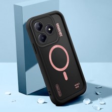 HONTINGA Realme C63 ile Uyumlu Kılıfı Düşüme Önleyici Basitlik Anti Düşme Kamera Korumali Şirin Streetwear Siyah Desen Yumuşak Silikon Telefon Kılıfı Kadın ve Erkek Için Uygundur K2-0466