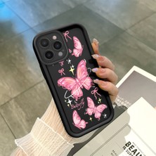 HONTINGA iPhone 15 Pro ile Uyumlu Kılıfı Düşüme Önleyici Basitlik Anti Düşme Kamera Korumali Şirin Streetwear Kelebek Desen Yumuşak Silikon Telefon Kılıfı Kadın ve Erkek Için Uygundur K2-0468