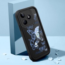 HONTINGA Realme Note 50 ile Uyumlu Kılıfı Düşüme Önleyici Basitlik Anti Düşme Kamera Korumali Şirin Streetwear Kelebek Desen Yumuşak Silikon Telefon Kılıfı Kadın ve Erkek Için Uygundur K2-0468