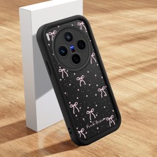 HONTINGA Vivo X300 ile Uyumlu Kılıfı Düşüme Önleyici Basitlik Anti Düşme Kamera Korumali Şirin Fiyonk Siyah Desen Yumuşak Silikon Telefon Kılıfı Kadın ve Erkek Için Uygundur K2-0467