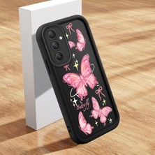 HONTINGA Samsung Galaxy A34 5g ile Uyumlu Kılıfı Düşüme Önleyici Basitlik Anti Düşme Kamera Korumali Şirin Streetwear Kelebek Desen Yumuşak Silikon Telefon Kılıfı Kadın ve Erkek Için Uygundur K2-0468