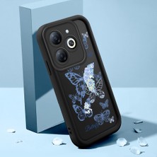 HONTINGA Infinix Smart 8 ile Uyumlu Kılıfı Düşüme Önleyici Basitlik Anti Düşme Kamera Korumali Şirin Streetwear Kelebek Desen Yumuşak Silikon Telefon Kılıfı Kadın ve Erkek Için Uygundur K2-0468