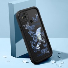 HONTINGA Xiaomi Redmi 10A ile Uyumlu Kılıfı Düşüme Önleyici Basitlik Anti Düşme Kamera Korumali Şirin Streetwear Kelebek Desen Yumuşak Silikon Telefon Kılıfı Kadın ve Erkek Için Uygundur K2-0468