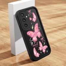 HONTINGA Samsung Galaxy S23 Fe ile Uyumlu Kılıfı Düşüme Önleyici Basitlik Anti Düşme Kamera Korumali Şirin Streetwear Kelebek Desen Yumuşak Silikon Telefon Kılıfı Kadın ve Erkek Için Uygundur K2-0468