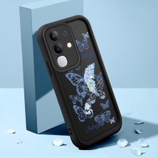 HONTINGA Vivo Y29 ile Uyumlu Kılıfı Düşüme Önleyici Basitlik Anti Düşme Kamera Korumali Şirin Streetwear Kelebek Desen Yumuşak Silikon Telefon Kılıfı Kadın ve Erkek Için Uygundur K2-0468