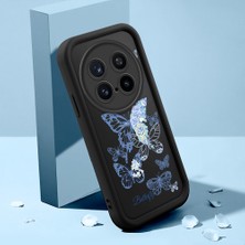 HONTINGA Vivo X200 Pro ile Uyumlu Kılıfı Düşüme Önleyici Basitlik Anti Düşme Kamera Korumali Şirin Streetwear Kelebek Desen Yumuşak Silikon Telefon Kılıfı Kadın ve Erkek Için Uygundur K2-0468
