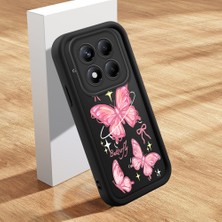 HONTINGA Xiaomi Redmi Note 14 Pro Plus ile Uyumlu Kılıfı Düşüme Önleyici Basitlik Anti Düşme Kamera Korumali Şirin Streetwear Kelebek Desen Yumuşak Silikon Telefon Kılıfı Kadın ve Erkek Için Uygundur K2-0468