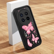 HONTINGA Vivo X200 Pro ile Uyumlu Kılıfı Düşüme Önleyici Basitlik Anti Düşme Kamera Korumali Şirin Streetwear Kelebek Desen Yumuşak Silikon Telefon Kılıfı Kadın ve Erkek Için Uygundur K2-0468