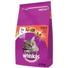 Whiskas 3.8 Kg Biftekli Kuru Kedi Maması Premium Kalite Yetişkin Kediler İçin Besleyici İçerik