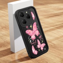 HONTINGA Tecno Spark 20 Pro ile Uyumlu Kılıfı Düşüme Önleyici Basitlik Anti Düşme Kamera Korumali Şirin Streetwear Kelebek Desen Yumuşak Silikon Telefon Kılıfı Kadın ve Erkek Için Uygundur K2-0468