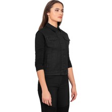 The Biker Jeans Black Iron Vest Motosiklet Yeleği Kadın