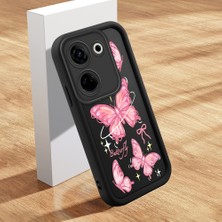 HONTINGA Tecno Camon 20 ile Uyumlu Kılıfı Düşüme Önleyici Basitlik Anti Düşme Kamera Korumali Şirin Streetwear Kelebek Desen Yumuşak Silikon Telefon Kılıfı Kadın ve Erkek Için Uygundur K2-0468