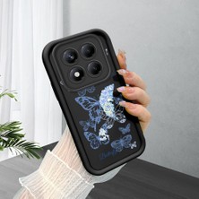 HONTINGA Xiaomi Redmi Note 14 Pro ile Uyumlu Kılıfı Düşüme Önleyici Basitlik Anti Düşme Kamera Korumali Şirin Streetwear Kelebek Desen Yumuşak Silikon Telefon Kılıfı Kadın ve Erkek Için Uygundur K2-0468