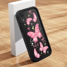 HONTINGA iPhone Xr ile Uyumlu Kılıfı Düşüme Önleyici Basitlik Anti Düşme Kamera Korumali Şirin Streetwear Kelebek Desen Yumuşak Silikon Telefon Kılıfı Kadın ve Erkek Için Uygundur K2-0468
