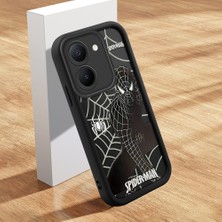 HONTINGA Vivo Y36 5g ile Uyumlu Kılıfı Düşüme Önleyici Basitlik Anti Düşme Kamera Korumali Şirin Streetwear Spider Desen Yumuşak Silikon Telefon Kılıfı Kadın ve Erkek Için Uygundur K2-0471