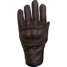 The Biker Jeans Hammer Brown Korumalı Motosiklet Deri Eldiveni