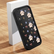 HONTINGA Samsung Galaxy A30S ile Uyumlu Kılıfı Düşüme Önleyici Basitlik Anti Düşme Kamera Korumali Şirin Streetwear Sevimli Desen Yumuşak Silikon Telefon Kılıfı Kadın ve Erkek Için Uygundur K2-0469