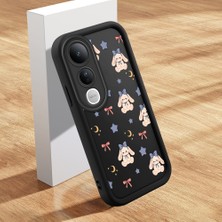 HONTINGA Vivo V50 Lite ile Uyumlu Kılıfı Düşüme Önleyici Basitlik Anti Düşme Kamera Korumali Şirin Streetwear Sevimli Desen Yumuşak Silikon Telefon Kılıfı Kadın ve Erkek Için Uygundur K2-0469