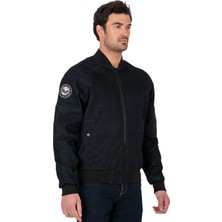 The Biker Jeans Night Flight Bomber Dark Blue Korumalı Motosiklet Montu Erkek