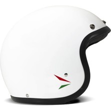 DMD Jet Retro Ita White Açık Motosiklet Kaskı