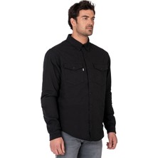 Eagle Black Korumalı Motosiklet Gömleği Erkek