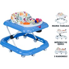 Allians Müzikli ve Işıklı Bebek Yürüteci, 10 Tekerlekli Güvenli Yürüyüş Arkadaşı