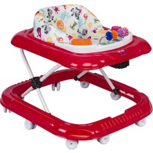 Allians Kırmızı Hayvan Desenli Çok Katmanlı Müzikli Yürüteç