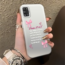 HONTINGA Samsung Galaxy A31 ile Uyumlu Kılıfı Silikon Kenar Sert Arka Düşüme Önleyici Basitlik Anti Düşme Kamera Korumali Fiyonk Desen Telefon Kılıfı Kadın ve Erkek Için Uygundur K1-0865