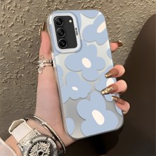 HONTINGA Samsung Galaxy S21 Fe ile Uyumlu Kılıfı Silikon Kenar Sert Arka Düşüme Önleyici Basitlik Anti Düşme Kamera Korumali Çiçek Desen Telefon Kılıfı Kadın ve Erkek Için Uygundur K1-0866
