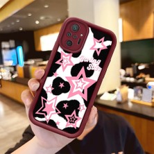 HONTINGA Xiaomi Redmi Note 10 Pro ile Uyumlu Kılıfı Düşüme Önleyici Basitlik Anti Düşme Kamera Korumali Kelebek Bordo Desen Yumuşak Silikon Telefon Kılıfı Kadın ve Erkek Için Uygundur K2-7232