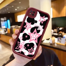 HONTINGA Xiaomi Redmi 9c ile Uyumlu Kılıfı Düşüme Önleyici Basitlik Anti Düşme Kamera Korumali Kelebek Bordo Desen Yumuşak Silikon Telefon Kılıfı Kadın ve Erkek Için Uygundur K2-7232