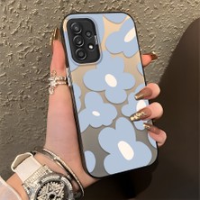HONTINGA Samsung Galaxy A52 ile Uyumlu Kılıfı Silikon Kenar Sert Arka Düşüme Önleyici Basitlik Anti Düşme Kamera Korumali Çiçek Desen Telefon Kılıfı Kadın ve Erkek Için Uygundur K1-0866