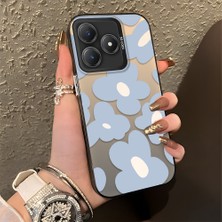 HONTINGA Realme Note 60 ile Uyumlu Kılıfı Silikon Kenar Sert Arka Düşüme Önleyici Basitlik Anti Düşme Kamera Korumali Çiçek Desen Telefon Kılıfı Kadın ve Erkek Için Uygundur K1-0866
