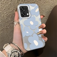 HONTINGA Oppo A6 Pro 5g ile Uyumlu Kılıfı Silikon Kenar Sert Arka Düşüme Önleyici Basitlik Anti Düşme Kamera Korumali Çiçek Desen Telefon Kılıfı Kadın ve Erkek Için Uygundur K1-0866