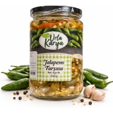 Urla Karya Urla Kadın Kooperatifi Doğal Ev Yapımı Jalapeno Biber Turşusu Katkısız ve Koruyucusuz - 545 G