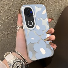 HONTINGA Vivo V50 ile Uyumlu Kılıfı Silikon Kenar Sert Arka Düşüme Önleyici Basitlik Anti Düşme Kamera Korumali Çiçek Desen Telefon Kılıfı Kadın ve Erkek Için Uygundur K1-0866