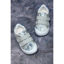 Tonny Black Kız Çocuk Gümüş Ilk Adım Taşlı Rahat Kalıp Sneaker