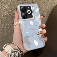 HONTINGA Infinix Smart 8 Pro ile Uyumlu Kılıfı Silikon Kenar Sert Arka Düşüme Önleyici Basitlik Anti Düşme Kamera Korumali Çiçek Desen Telefon Kılıfı Kadın ve Erkek Için Uygundur K1-0866