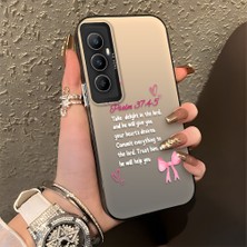 HONTINGA Realme C65 4g ile Uyumlu Kılıfı Silikon Kenar Sert Arka Düşüme Önleyici Basitlik Anti Düşme Kamera Korumali Fiyonk Desen Telefon Kılıfı Kadın ve Erkek Için Uygundur K1-0865