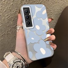 HONTINGA Realme C65 4g ile Uyumlu Kılıfı Silikon Kenar Sert Arka Düşüme Önleyici Basitlik Anti Düşme Kamera Korumali Çiçek Desen Telefon Kılıfı Kadın ve Erkek Için Uygundur K1-0866