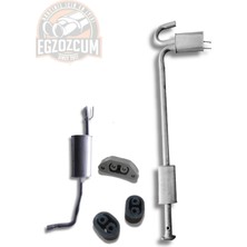 Renault 9 Rni Komple Egzoz Takımı - Enjeksiyonlu Model Uyumlu Full Susturucu Seti