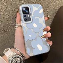HONTINGA Xiaomi Mi 12T Pro ile Uyumlu Kılıfı Silikon Kenar Sert Arka Düşüme Önleyici Basitlik Anti Düşme Kamera Korumali Çiçek Desen Telefon Kılıfı Kadın ve Erkek Için Uygundur K1-0866
