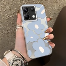 HONTINGA Redmi Note 13 Pro 5g ile Uyumlu Kılıfı Silikon Kenar Sert Arka Düşüme Önleyici Basitlik Anti Düşme Kamera Korumali Çiçek Desen Telefon Kılıfı Kadın ve Erkek Için Uygundur K1-0866