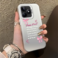 HONTINGA Realme C53 ile Uyumlu Kılıfı Silikon Kenar Sert Arka Düşüme Önleyici Basitlik Anti Düşme Kamera Korumali Fiyonk Desen Telefon Kılıfı Kadın ve Erkek Için Uygundur K1-0865