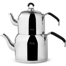 Perotti Topkapı Aşiret Indüksiyon Tabanlı Çelik Çaydanlık Takımı