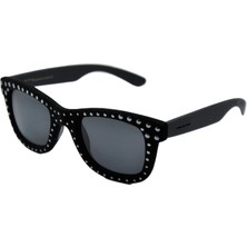 Italia Independent Italıa Independent 0090VR 50 009 B78 Velvet Sıyah Kadife Wayfarer Gri Unısex Güneş Gözlüğü