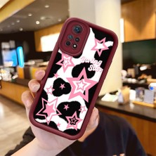 HONTINGA Xiaomi Redmi Note 12 Pro 4g ile Uyumlu Kılıfı Düşüme Önleyici Basitlik Anti Düşme Kamera Korumali Kelebek Bordo Desen Yumuşak Silikon Telefon Kılıfı Kadın ve Erkek Için Uygundur K2-7232