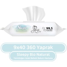 Sleepy Bio Natural Yenidoğan Islak Mendil 40X9 360 Yaprak