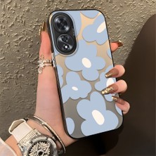 HONTINGA Oppo A60 ile Uyumlu Kılıfı Silikon Kenar Sert Arka Düşüme Önleyici Basitlik Anti Düşme Kamera Korumali Çiçek Desen Telefon Kılıfı Kadın ve Erkek Için Uygundur K1-0866